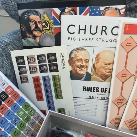 Churchill - Big Three Struggle for Peace (open, unpunched, cards sealed) GMT - Picture 13 of 14